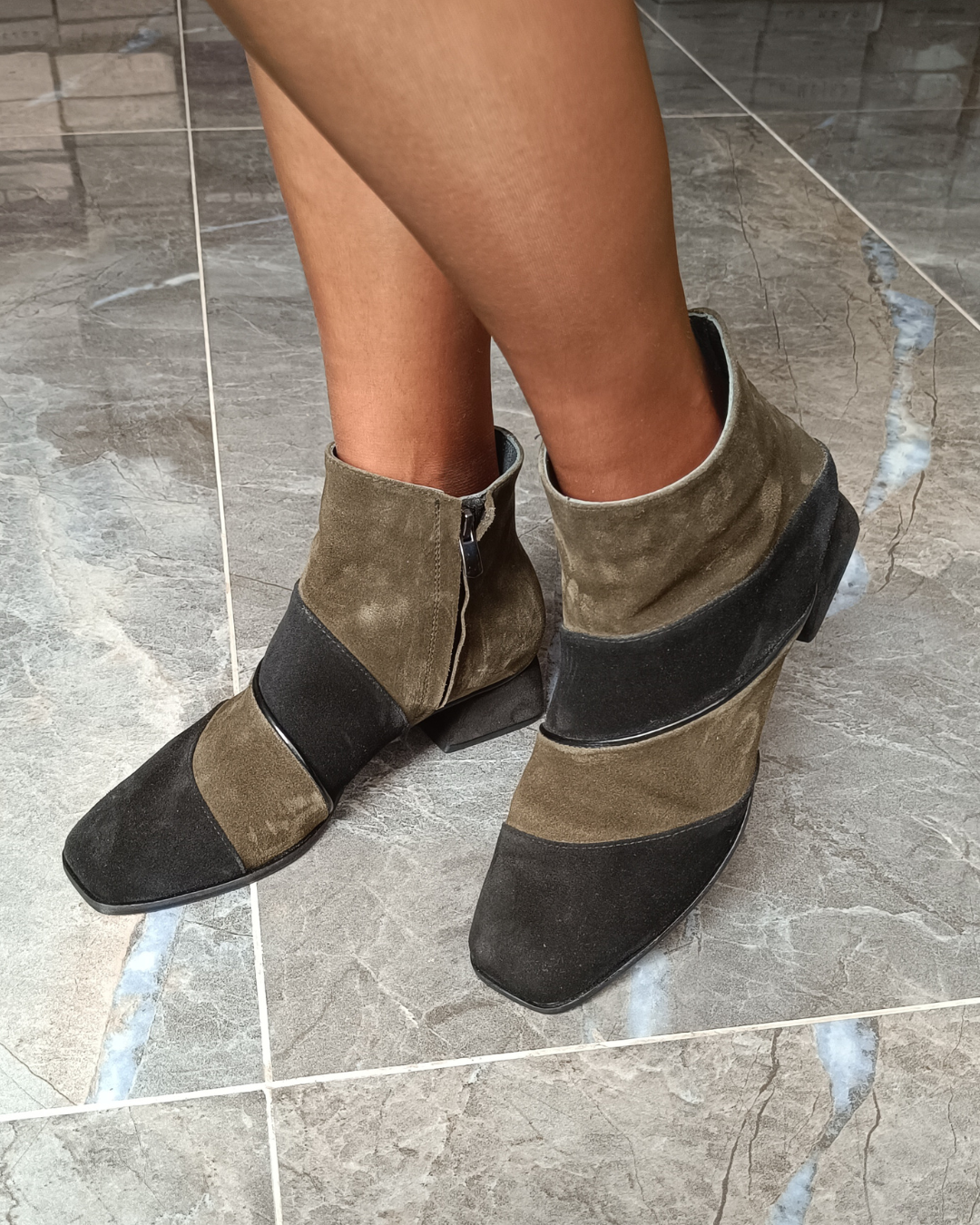 Wilma %100  Deri Özel Tasarım El Yapımı Kadın Bot