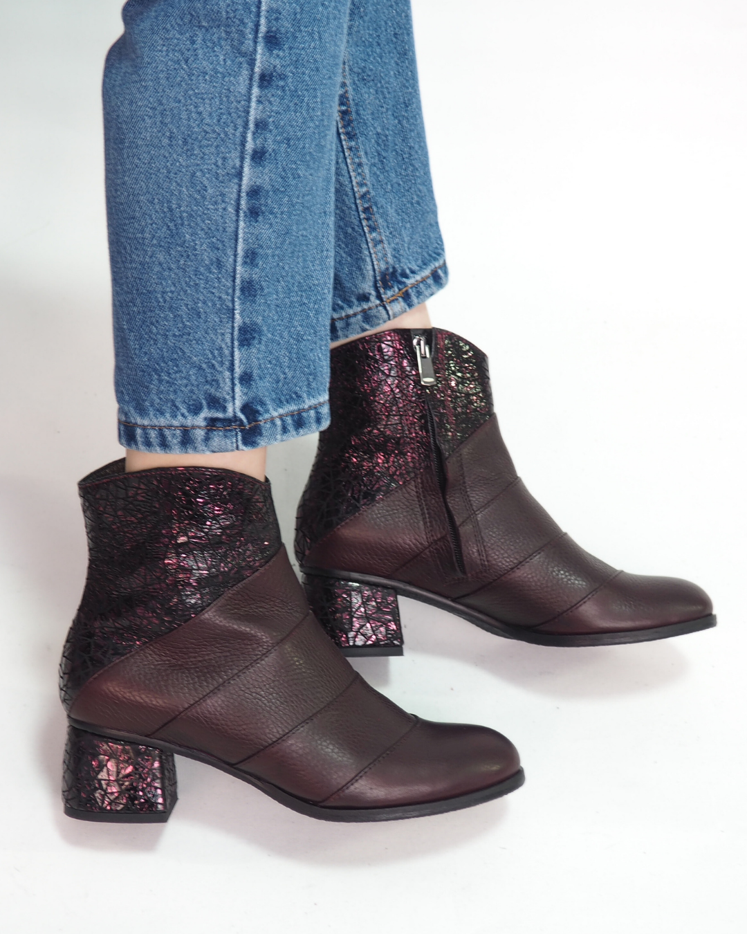 Alvin % 100 Deri Özel Tasarım El Yapımı Kadın Bot