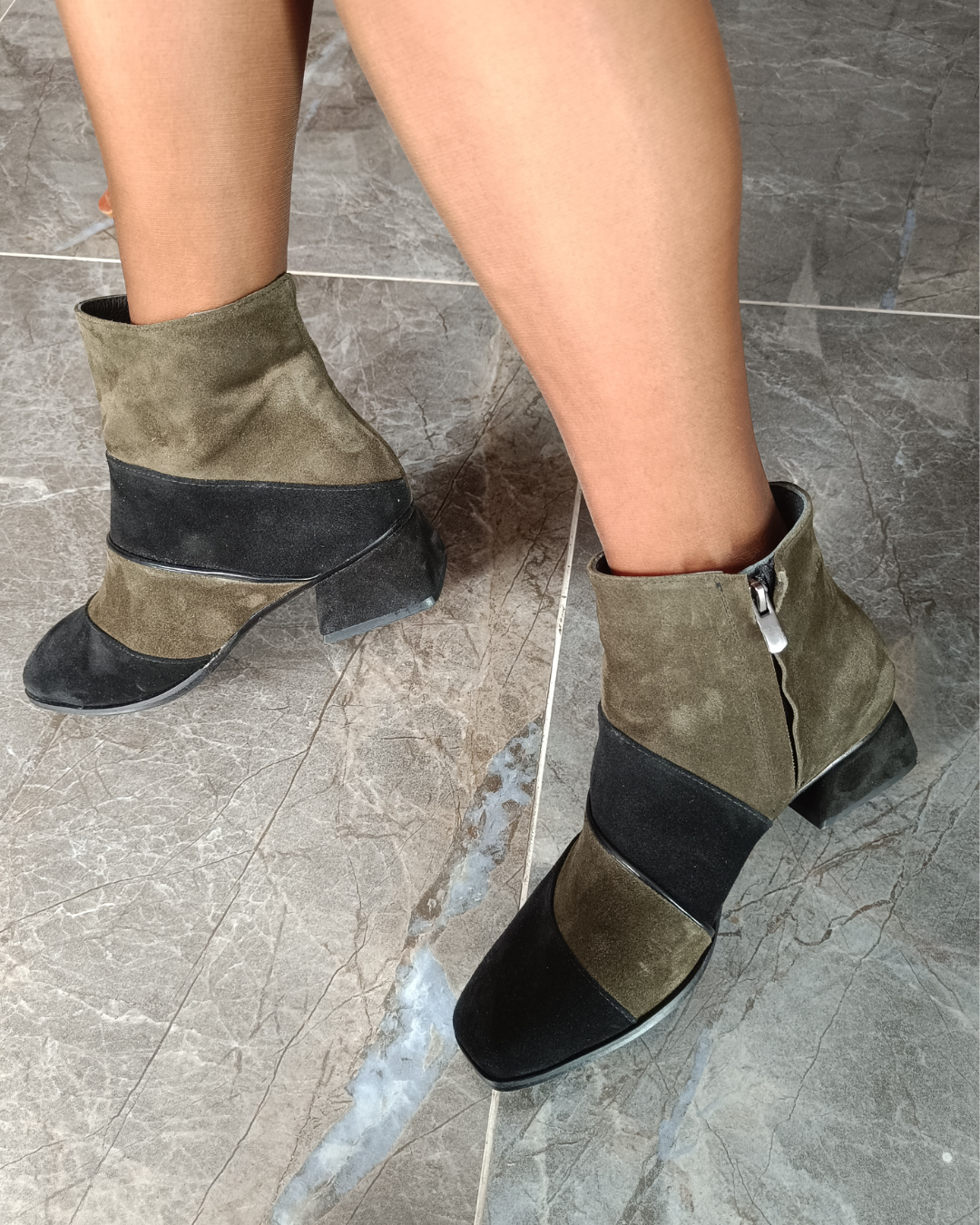 Wilma %100  Deri Özel Tasarım El Yapımı Kadın Bot