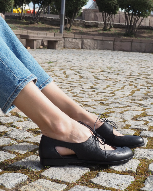 Asel %100 Deri El Yapımı Kadın Deri Babet