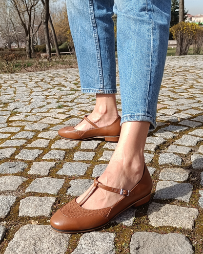 Akel %100 Deri El Yapımı Kadın Babet