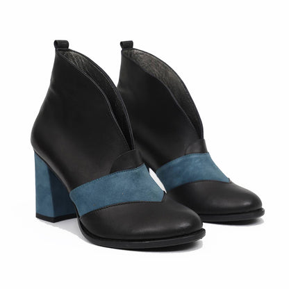 Fizzi %100 Deri El Yapımı Topuklu Ayakkabı