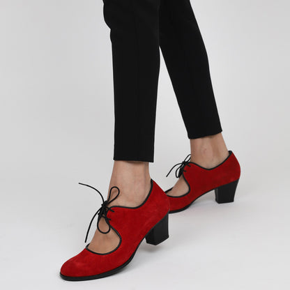 Heda 100% Leather Handmade Women's Heeled Shoes