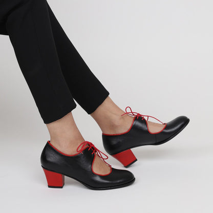 Heda 100% Leather Handmade Women's Heeled Shoes