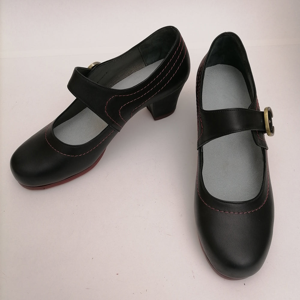 Maria %100 Deri El Yapımı Kadın Flamenko Ayakkabı